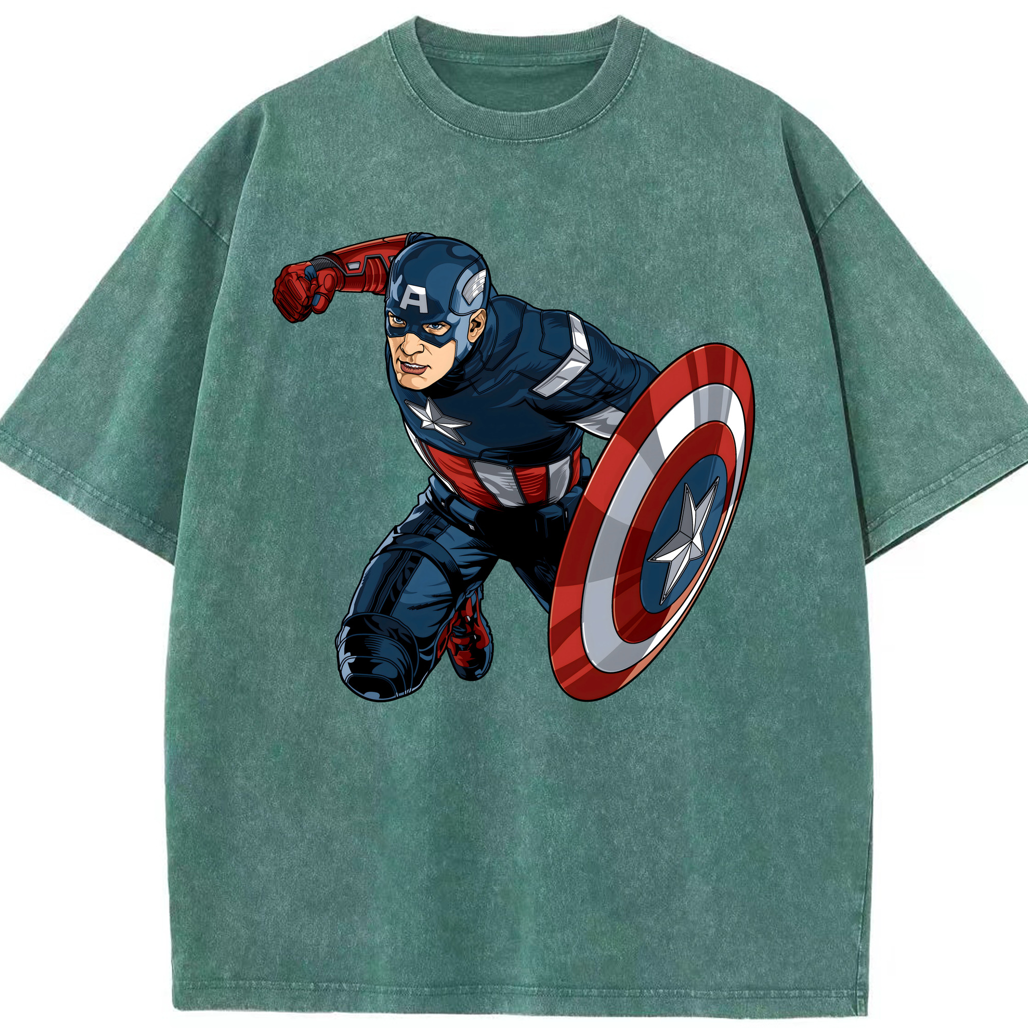 （画像用） アベンジャーズ The Avengers 綿100% ヴィンテージ風 半袖Tシャツ（フロントプリント）